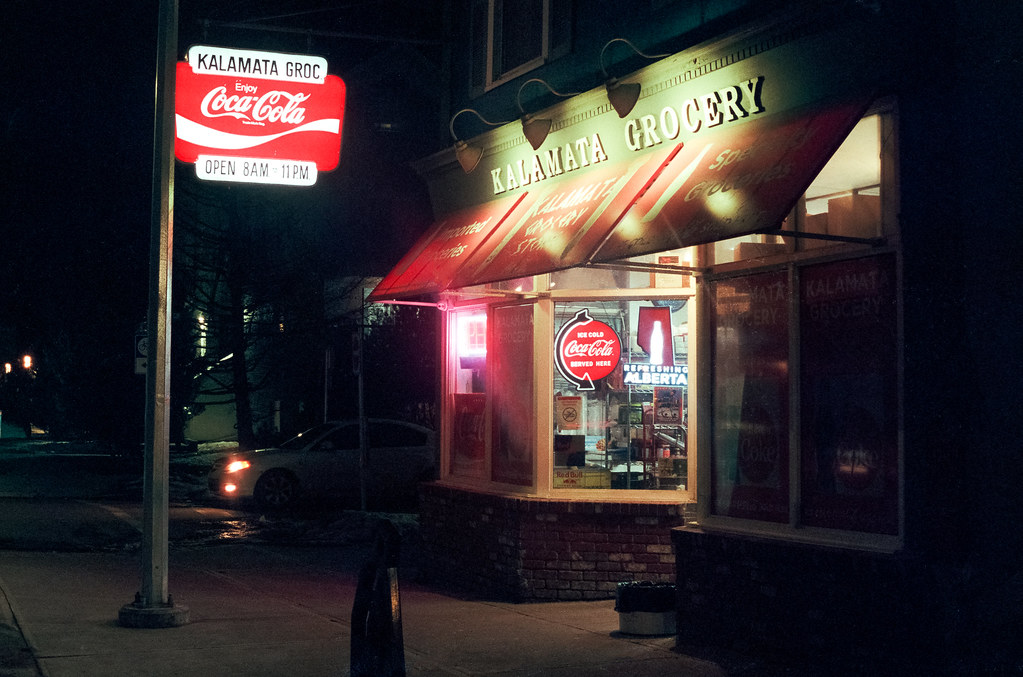 Kalmata Grocery Downtown, Calgary Canon EOS 1N / Fuji Supe… Connor