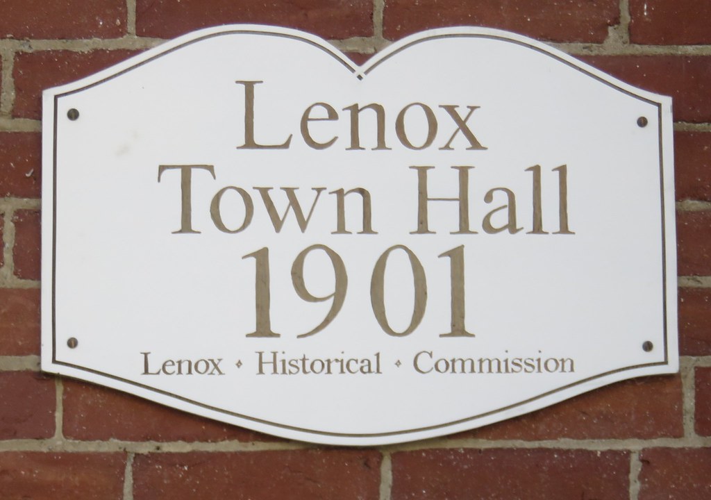 Lenox, Massachusetts Town Hall Plaque Built in 1901, this … Flickr