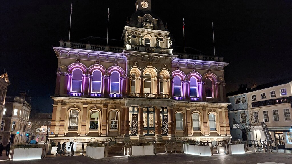 Ipswich Town Hall I don't get let out at night all that of… Flickr