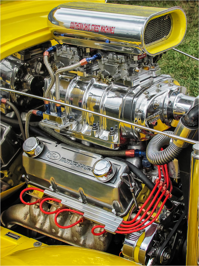Littlefield Blown Ford V8 Taken at the Fastiques Rod & Cus… Flickr
