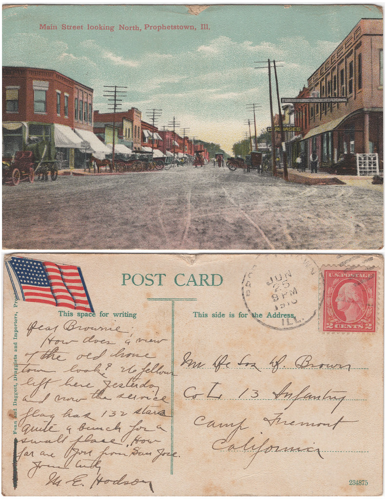 Prophetstown Main Street looking North 1910s Image dep… Flickr