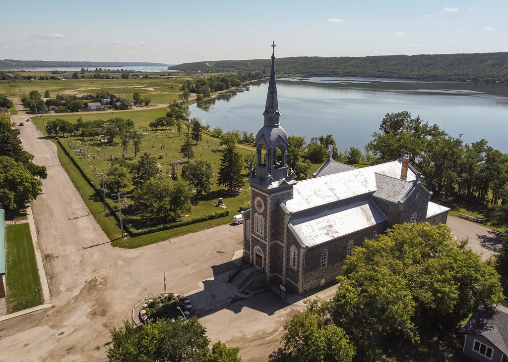 Droning over Lebret A drone view of Sacred Heart Parish ch… Flickr