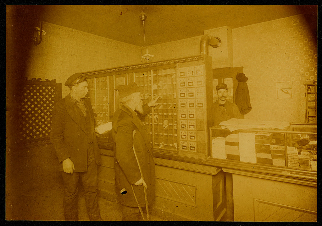 Post Office Interior, circa 1902 Kouts, Indiana a photo on Flickriver