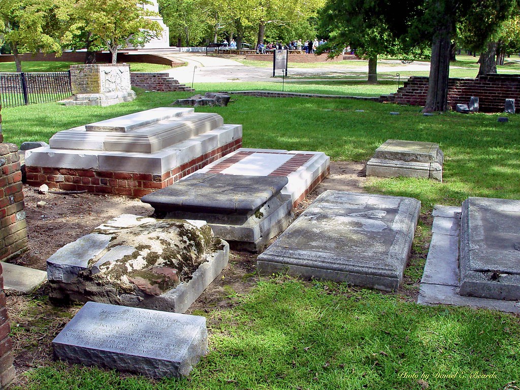 Historic Jamestown Graveyard Outside is a cemetery contain… Flickr