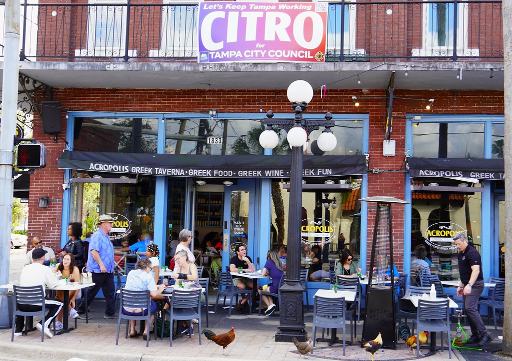 Greek Restaurant Ybor City Fl. With Chickens in the Foregr… Flickr