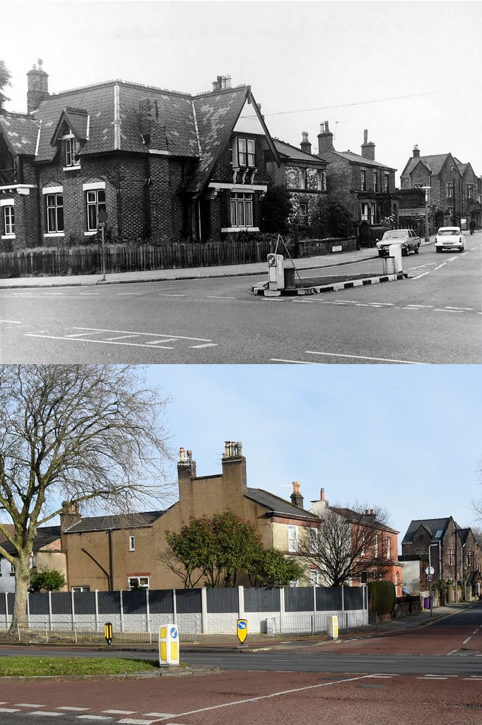Garston Old Road, Garston, 1960s and 2023 Keith Jones Flickr