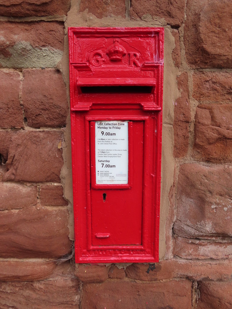 Chester R post box in the Groves terracotta buff Flickr