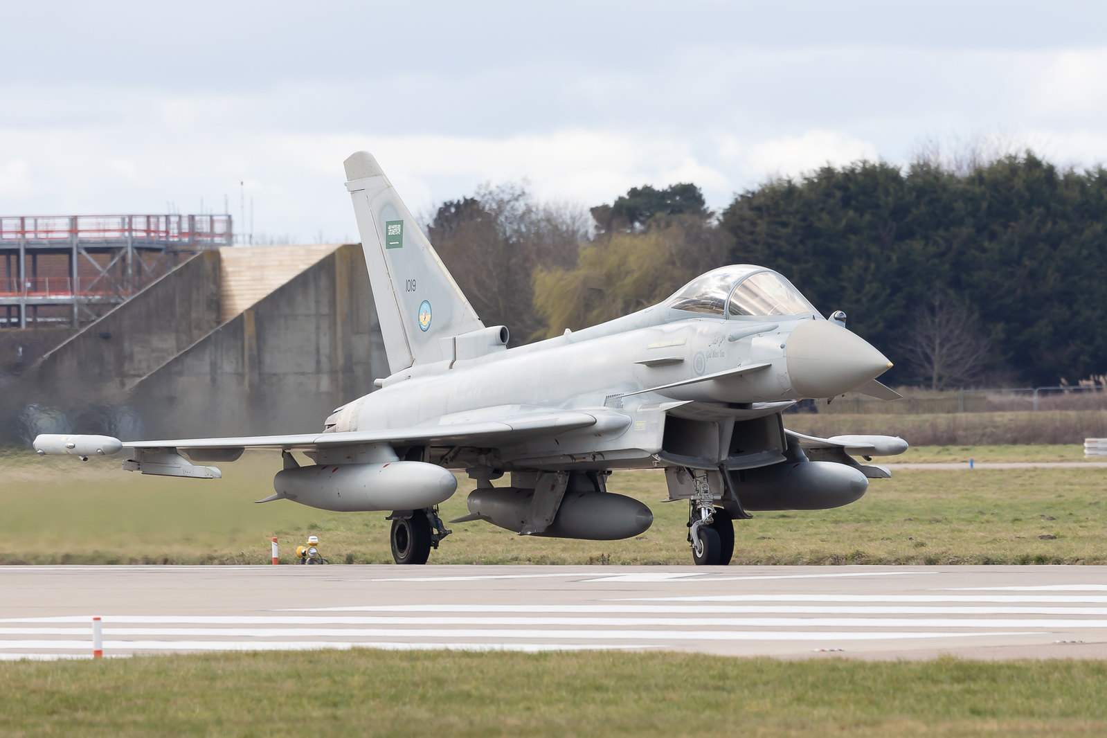Caser RSAF Typhoons arrival at Coningsby 27.02.23 FighterControl