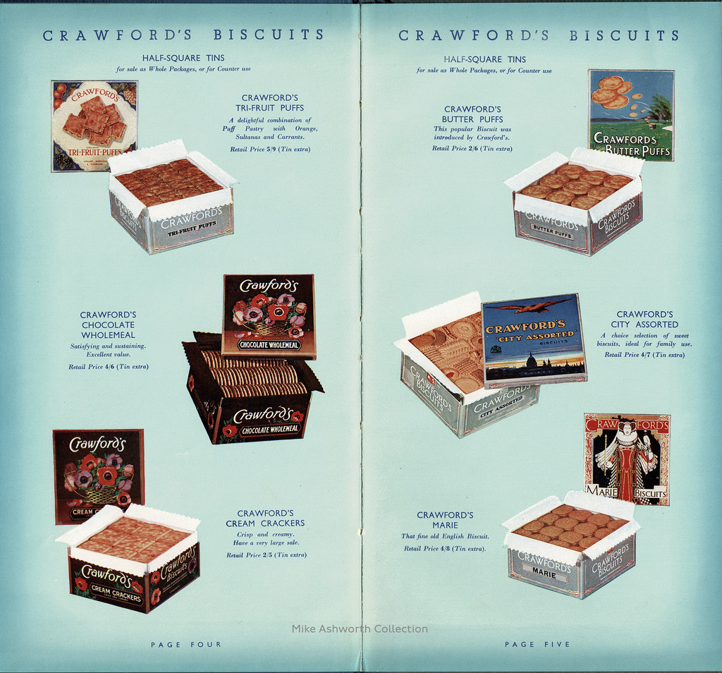 Price List from Crawford's Biscuits catalogue 1936 Willi… Flickr