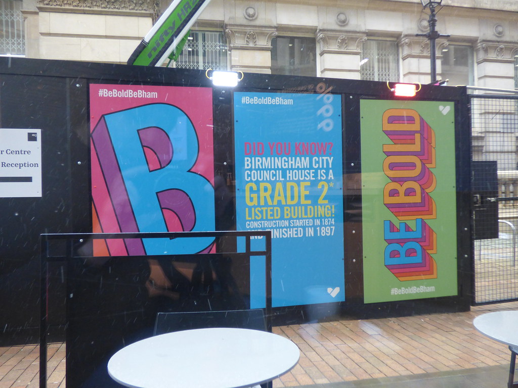 Birmingham Council House renovation works Be Bold on Eden Place a