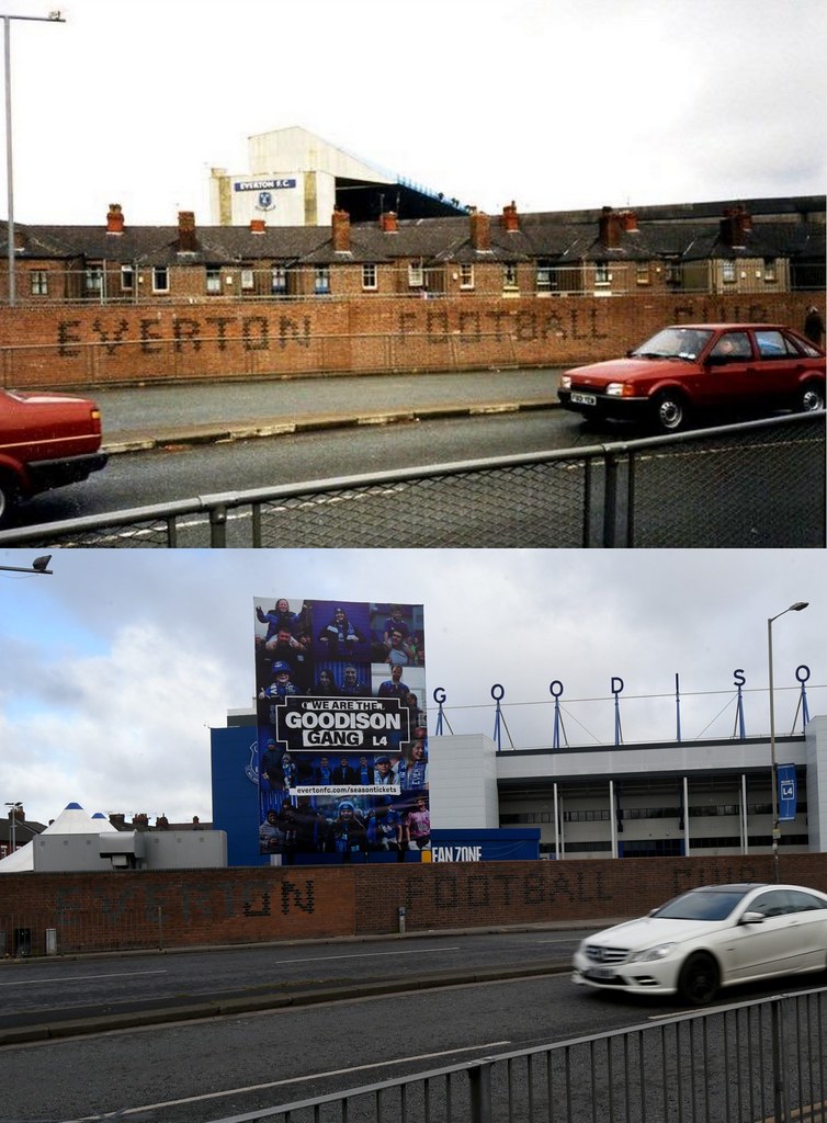 Walton Lane, Walton, late 1980s and 2023 Keith Jones Flickr