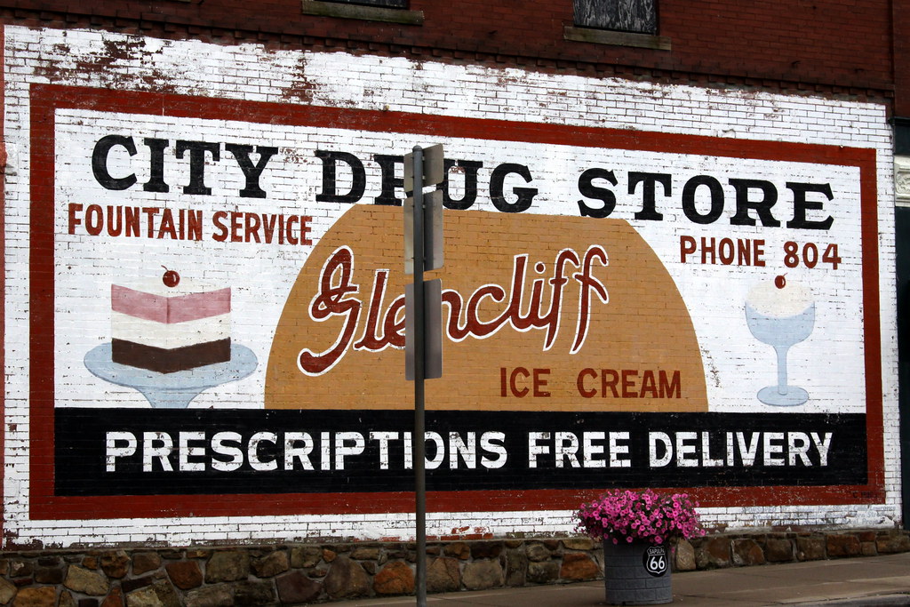 City Drug Store Mural Sapulpa, OK Fountain Service Pho… Flickr