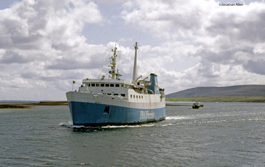 St Ola approaching Stromness May 1984 P&O Ferries 1974 A… Flickr