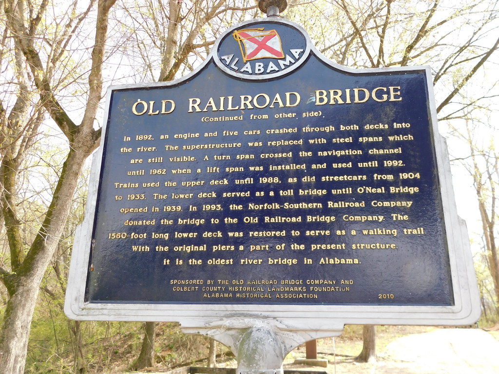 Old Railroad Bridge Historic Marker Sheffield, Alabama Jimmy