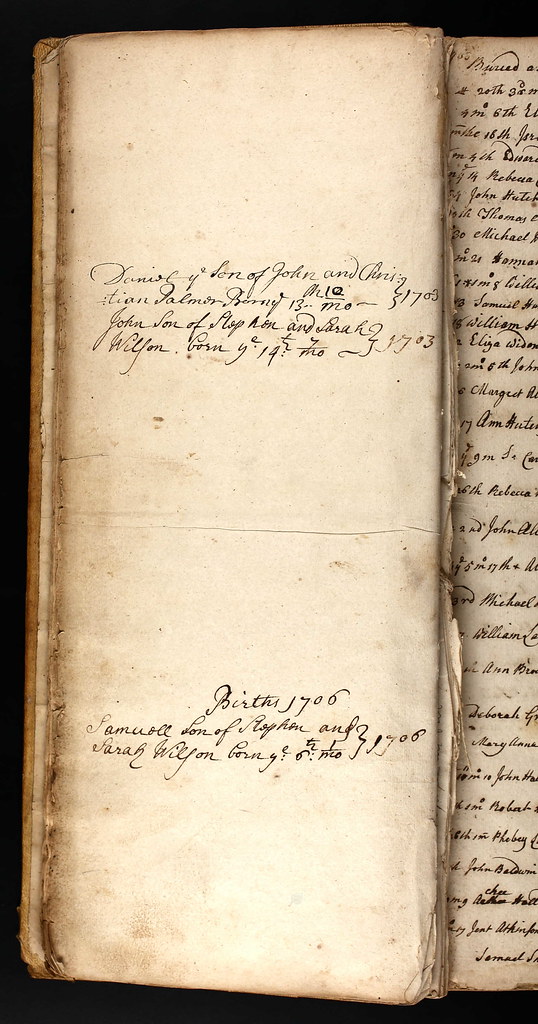 Samuel Wilson birth record Bucks Quarterly Meeting Bucks C… Flickr