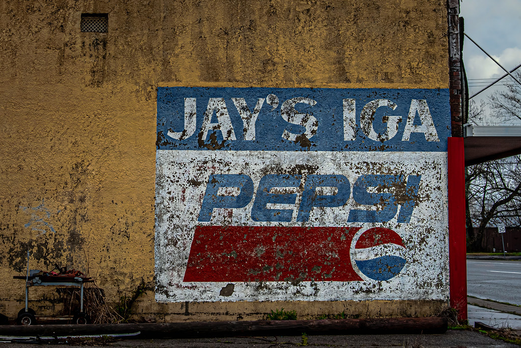 Jay's IGA Maybe, not quite a ghost sign yet, Mound City, I… Bob