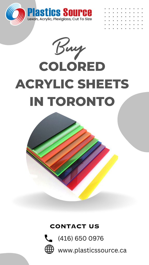 Buy Colored Acrylic Sheets In Toronto Are you looking to b… Flickr