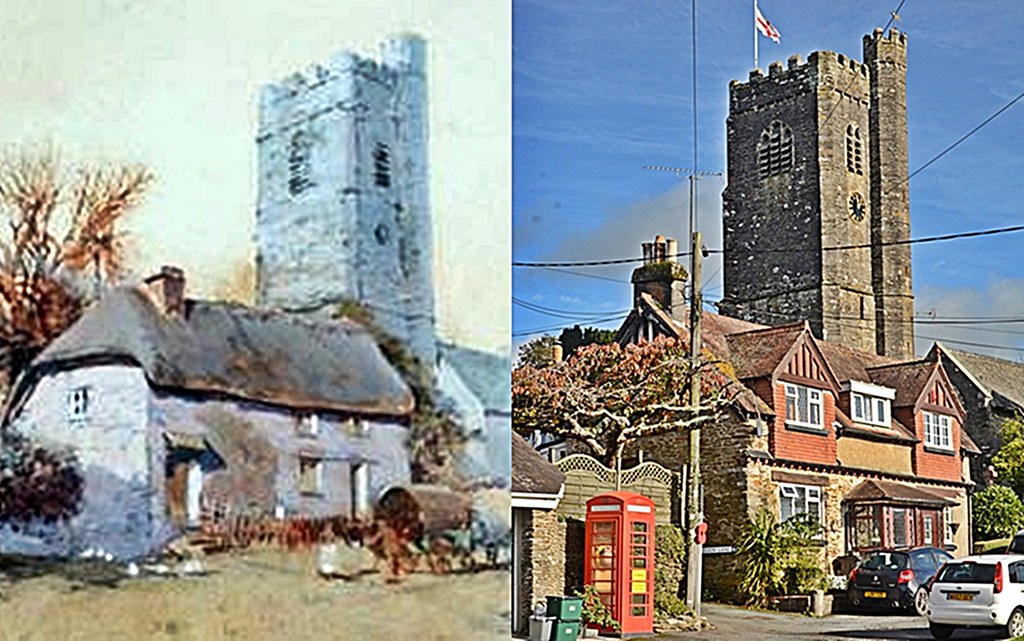 now & then Brixton Devon Church of St Mary, Brixton Devo… Flickr