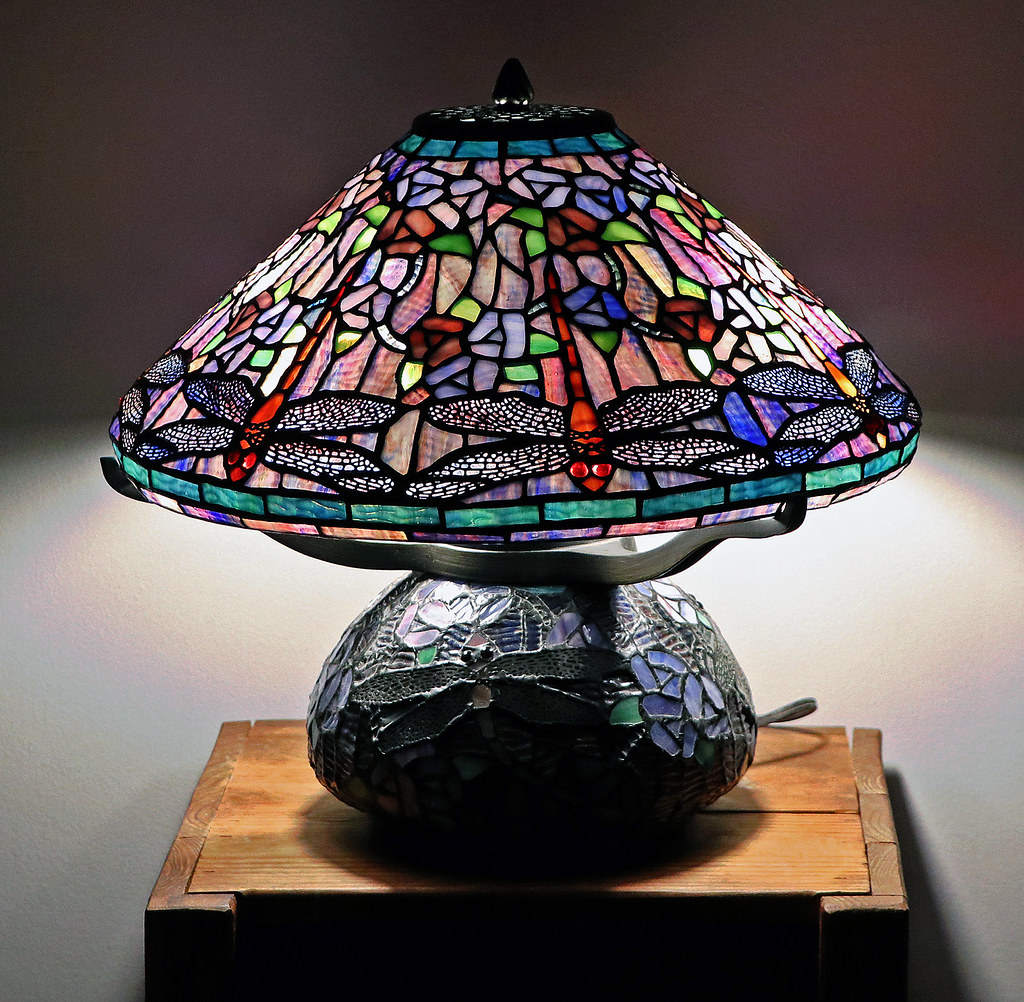 Stained Glass Dragonfly Lamp Shade Tiffany style dragonfly… Flickr