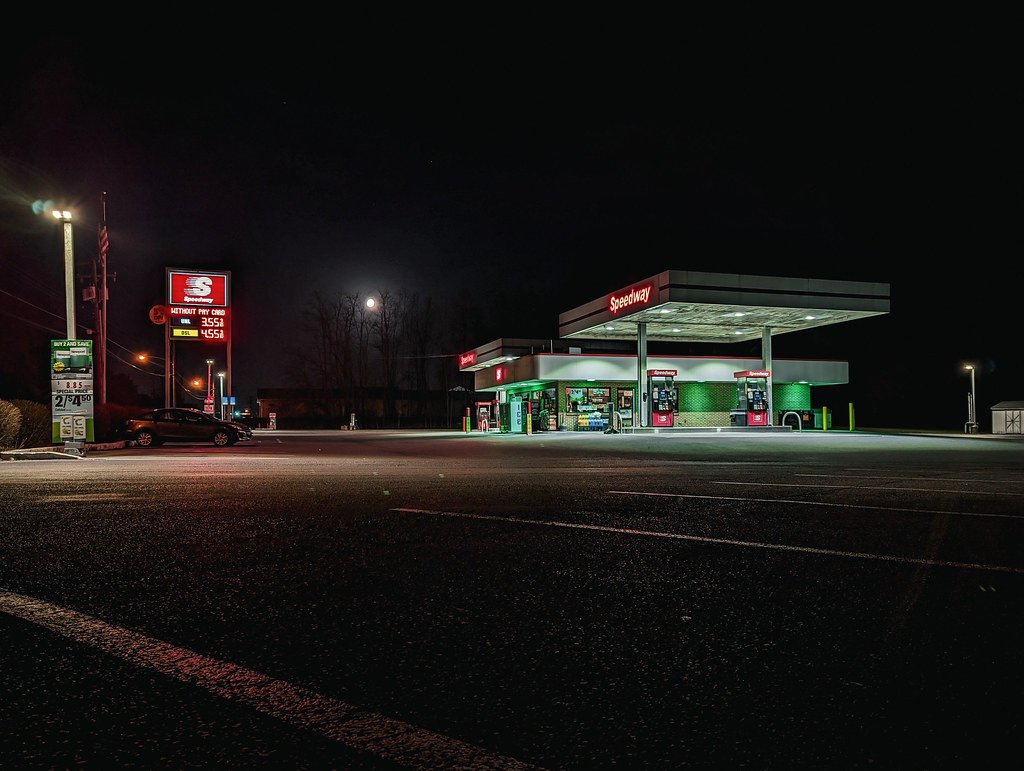 Speedway at night Campbelltown, PA Timothy Kreider Flickr