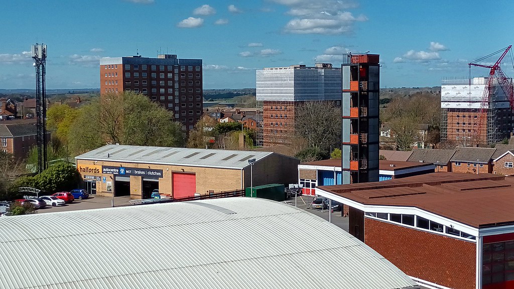 Rugby Skyline Demolition of Oliver Street Flats Saxon Sky Flickr