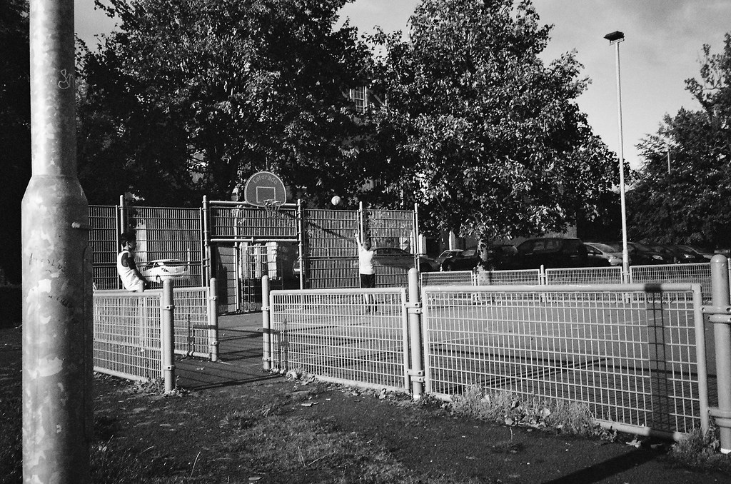 Inch Park, Edinburgh; basketball court Local lads enjoy a … Flickr