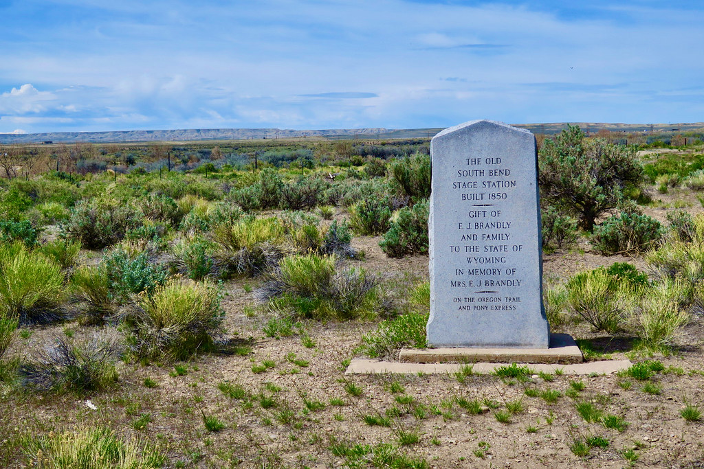 Granger Stage Station, Granger, WY Stone marker at the Gra… Flickr
