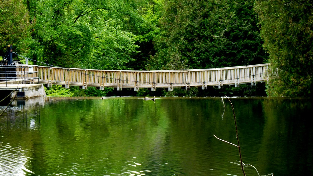 Pedestrian Suspension Bridge Over Belfountain Falls Flickr
