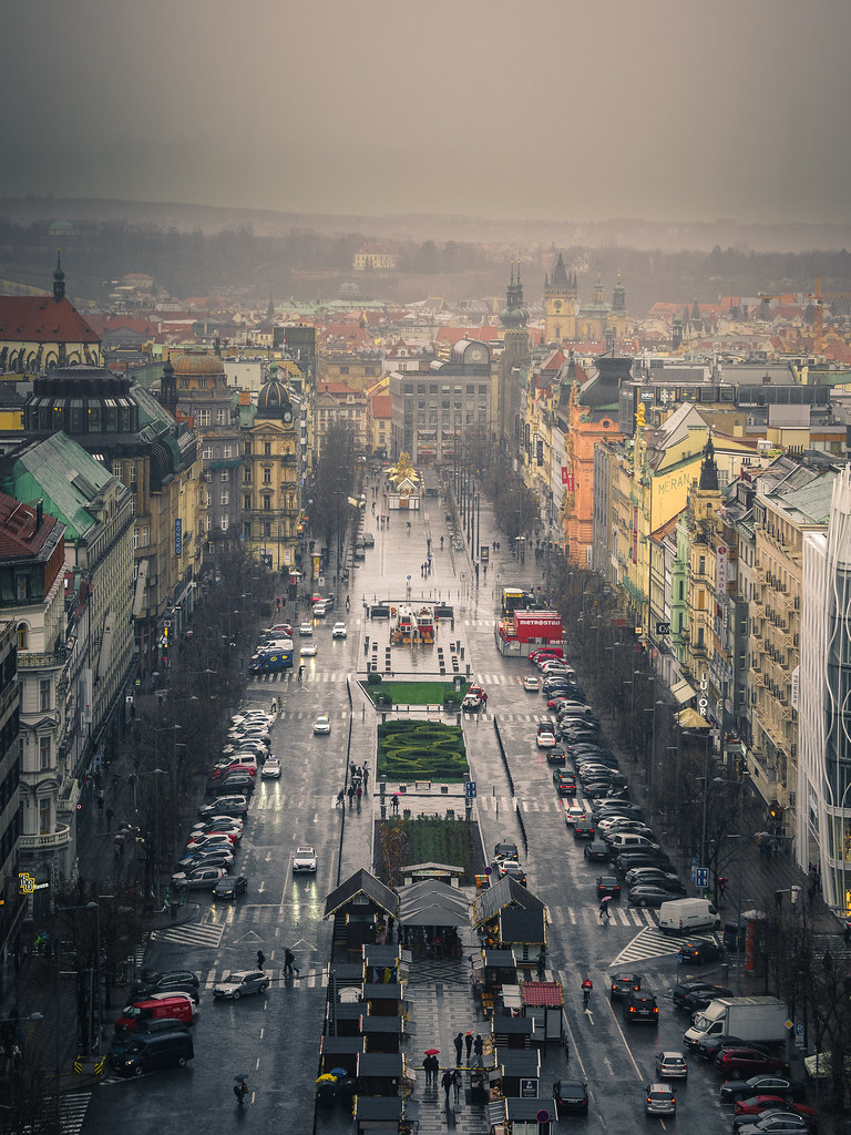 Rainy Prague Pouring rain in prague, shot taken from the c… Flickr
