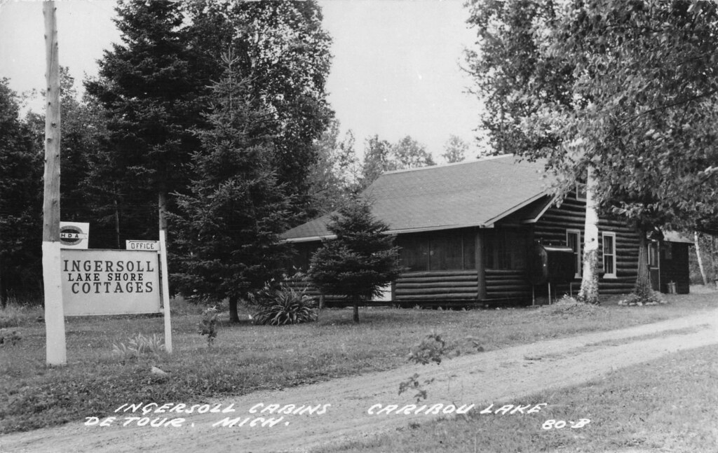 UP DeTour Village MI RPPC c.1950s INGERSOLL LAKE RESORT CA… Flickr