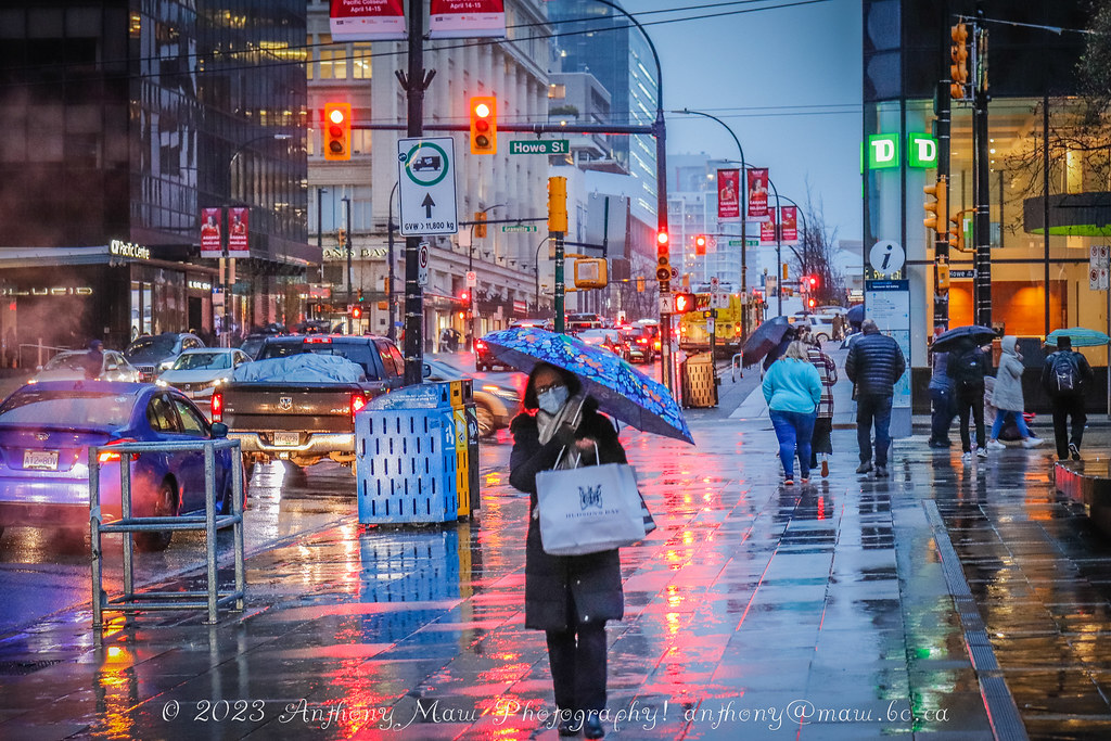 Vancouver Rainy Day Street Downtown Vancouver Cana… Flickr