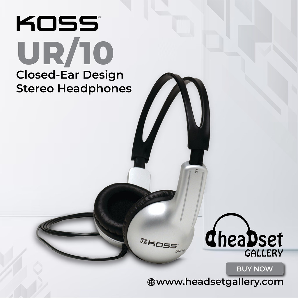 Headset Gallery Koss UR10 OnEar Headphones Silver… Flickr