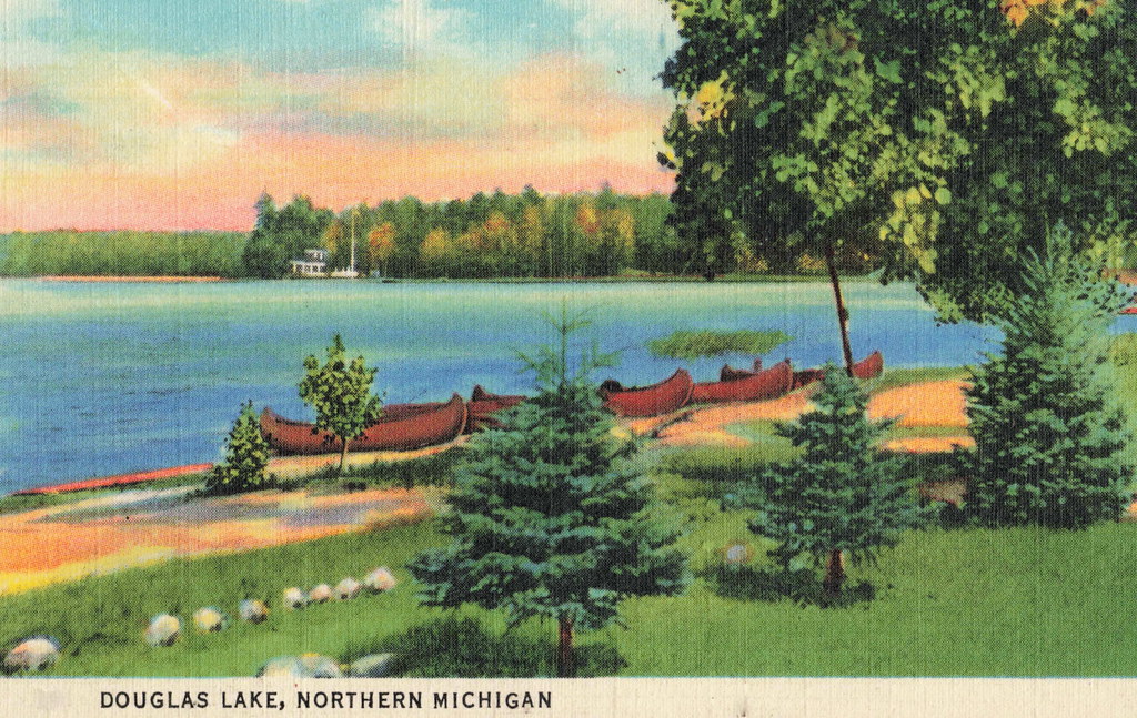 NW Levering Douglas Lake Pellston MI 1930s Great View of C… Flickr
