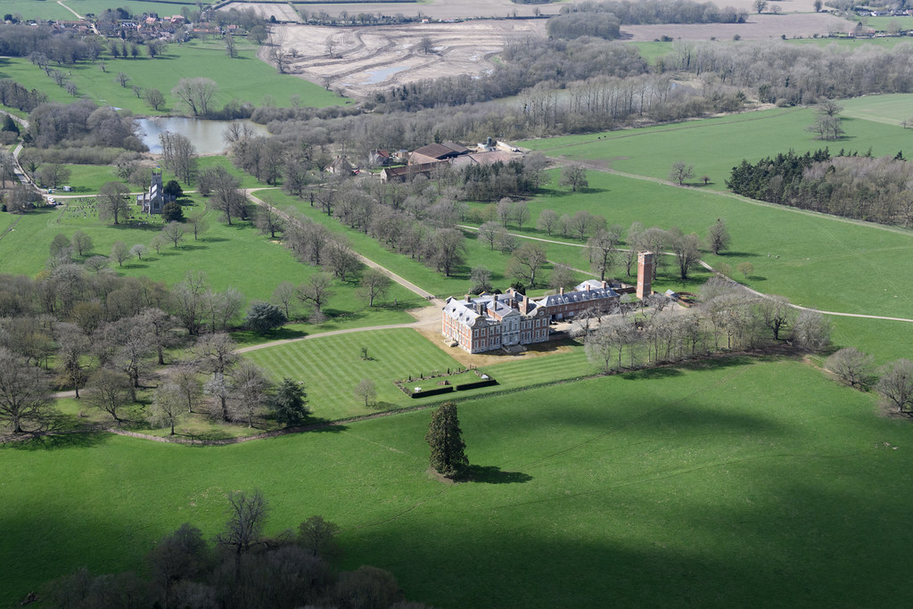 Raynham Hall aerial image Norfolk UK Aerial view of Rayn… Flickr