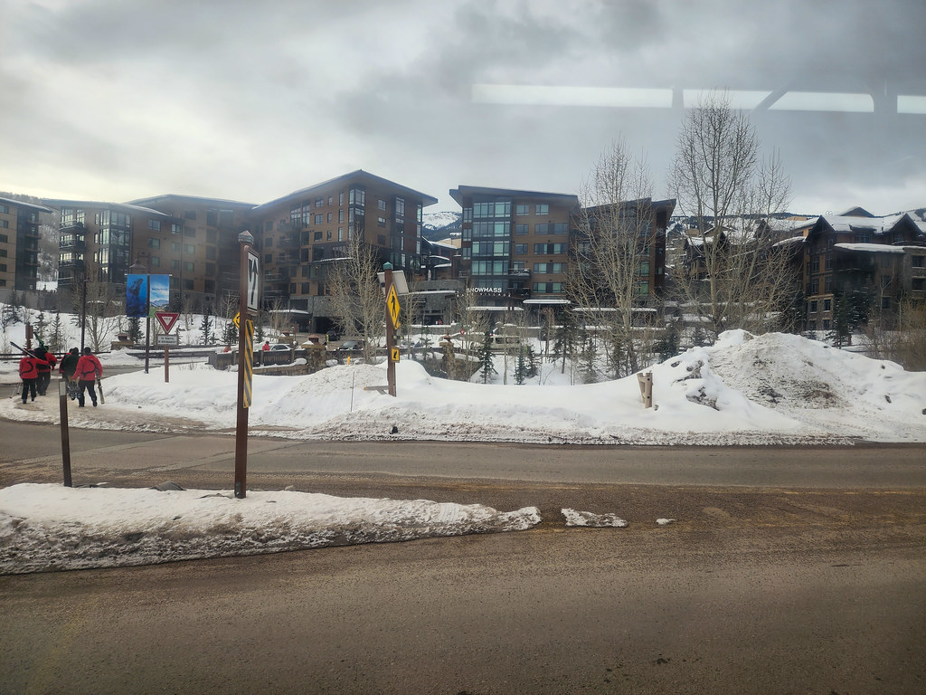 Snowmass Village As seen through the bus window. Joe Shlabotnik