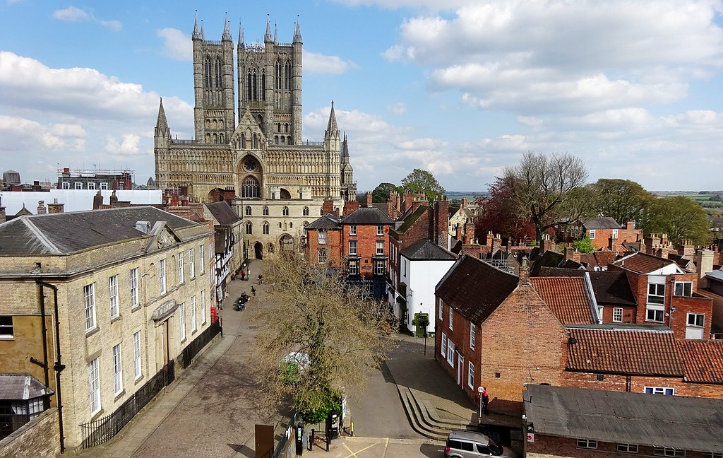 Lincoln Cathedral Looking across Exchequer Gate from The C… Saxon
