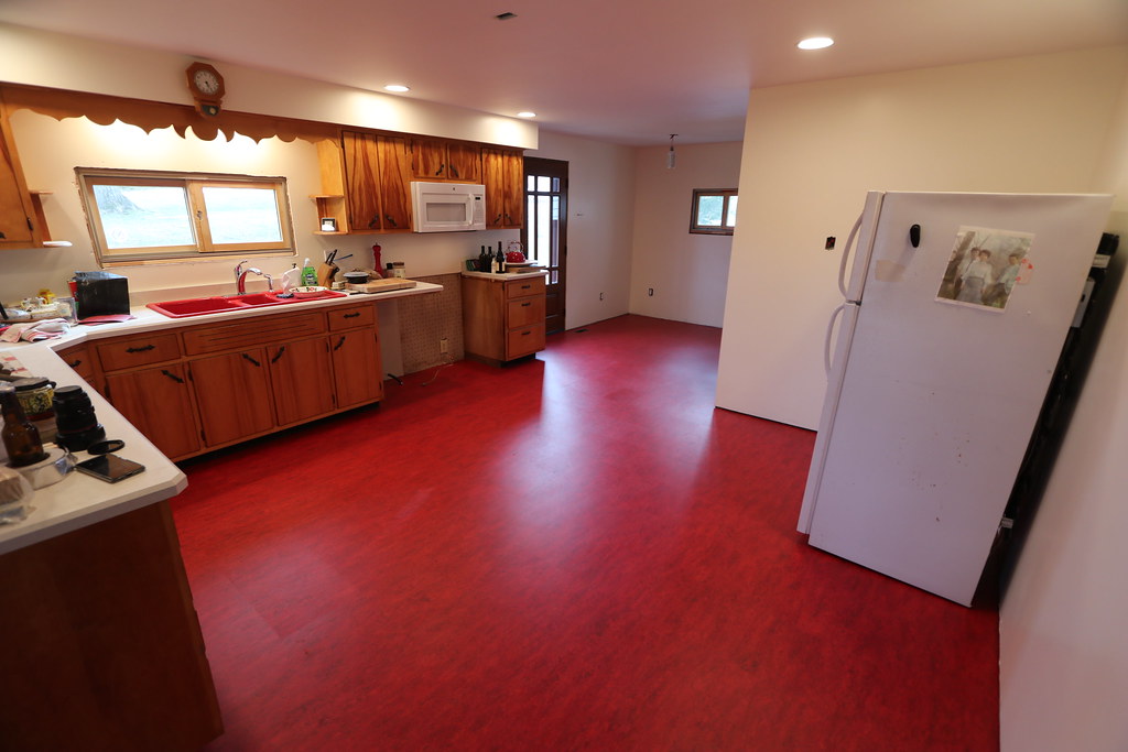 First look at the new kitchen floor, installed by Foulk's … Flickr