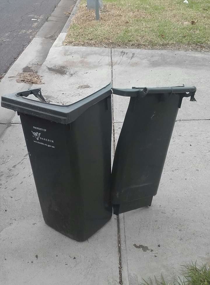 Darebin council garbage bin broken Aftermath of the garbag… Flickr