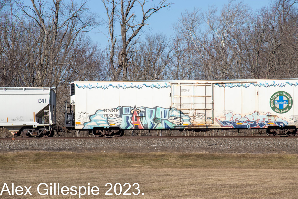 BNSF Reefer 2 BNSF Reefer heads east on the NS 12R02 at B… Flickr