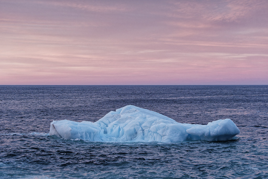 Evening in Pouch Cove The remains of an iceberg in Pouch C… Flickr
