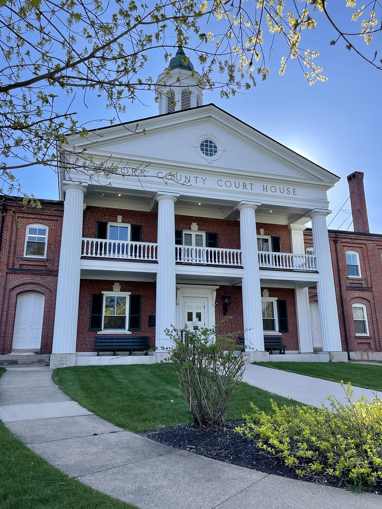 Entryway of York County Courthouse in Alfred, Maine. Built… Flickr