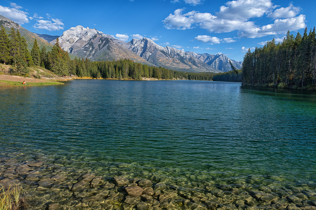 Johnson Lake AB Looking down this glacial lake at some the… Flickr