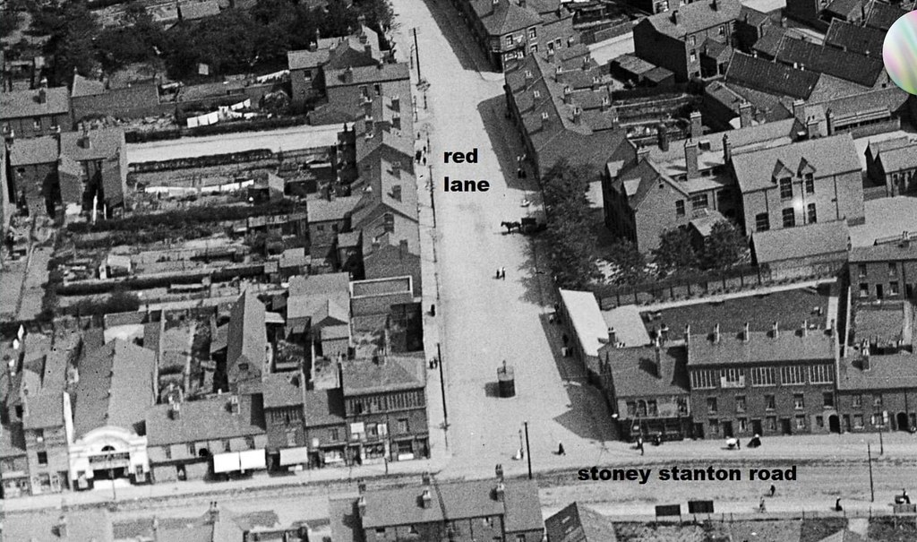 Aerial Stoney Stanton Road Red Lane c1930s Hillfields History Group