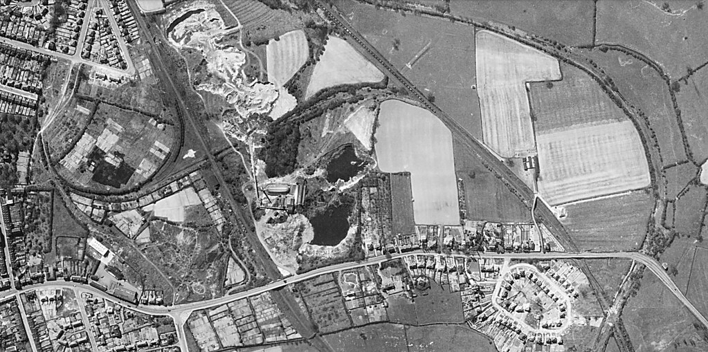 1953 Aerial photo Derby road Ilkeston MR Stanton & Shipl… Flickr