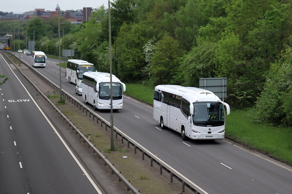 CHESTERFIELD BUSES MAY 2023 A swarm of coaches leaving Che… Flickr