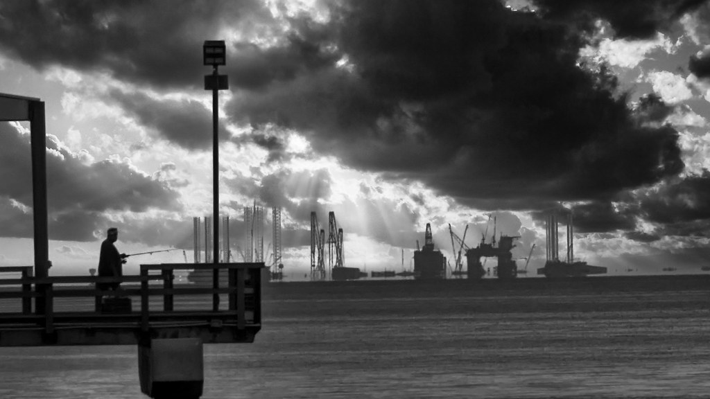 Idle Platforms Kiewit Offshore Services Ingleside Texas Steve