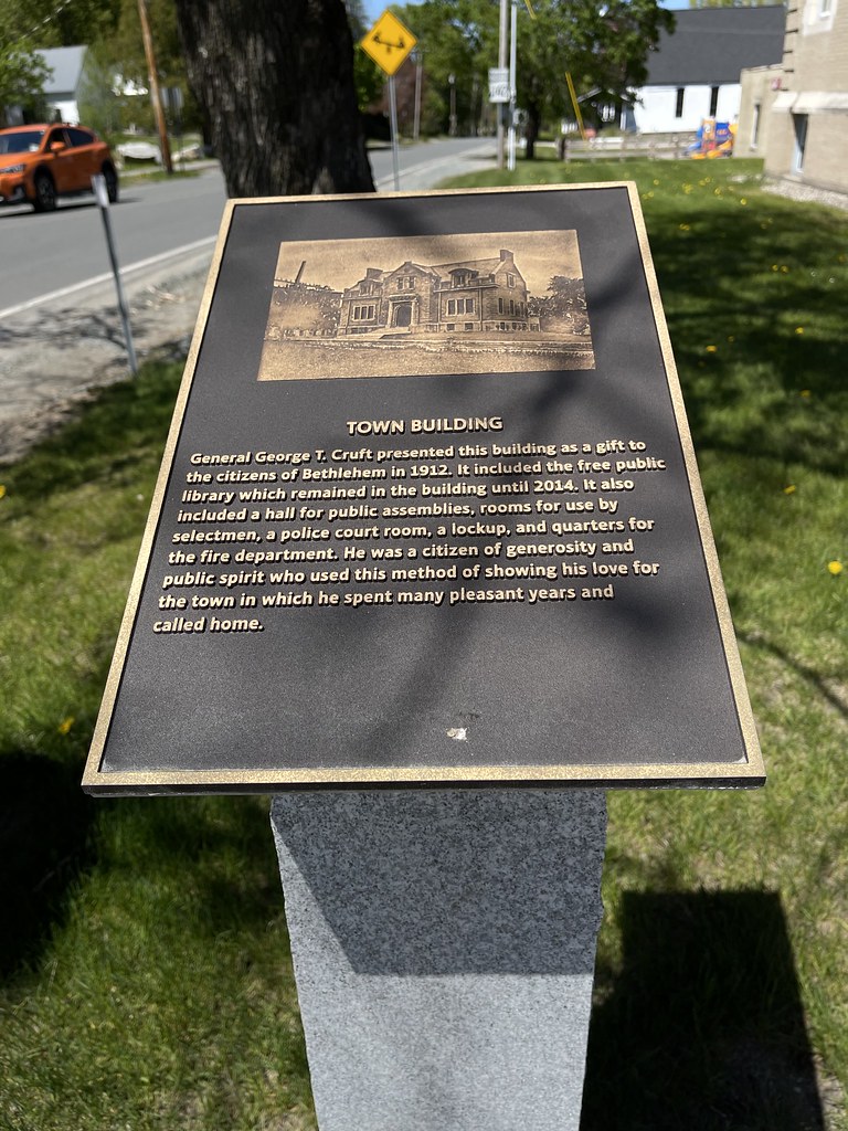 Historic Plaque Town Building. Bethlehem, New Hampshire. Flickr