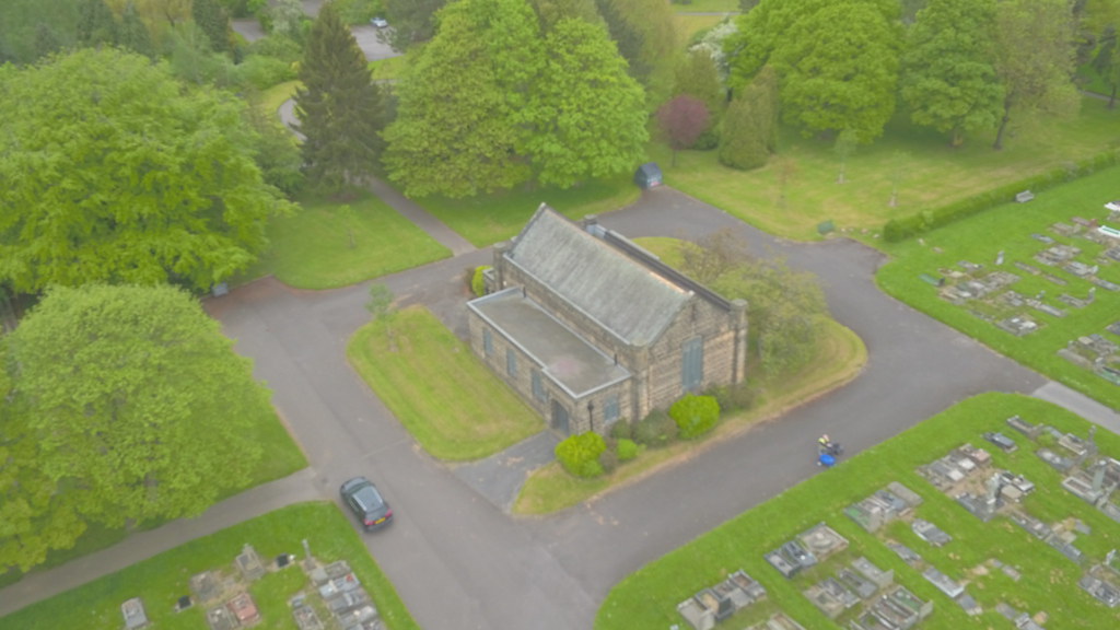 DJI Inspire 1 Abbey Lane Cemetery Sheffield Christopher Walters