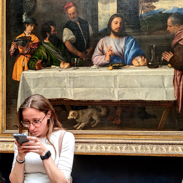 In the Italian wing of the Louvre (Titian, Supper at Emmau… Flickr