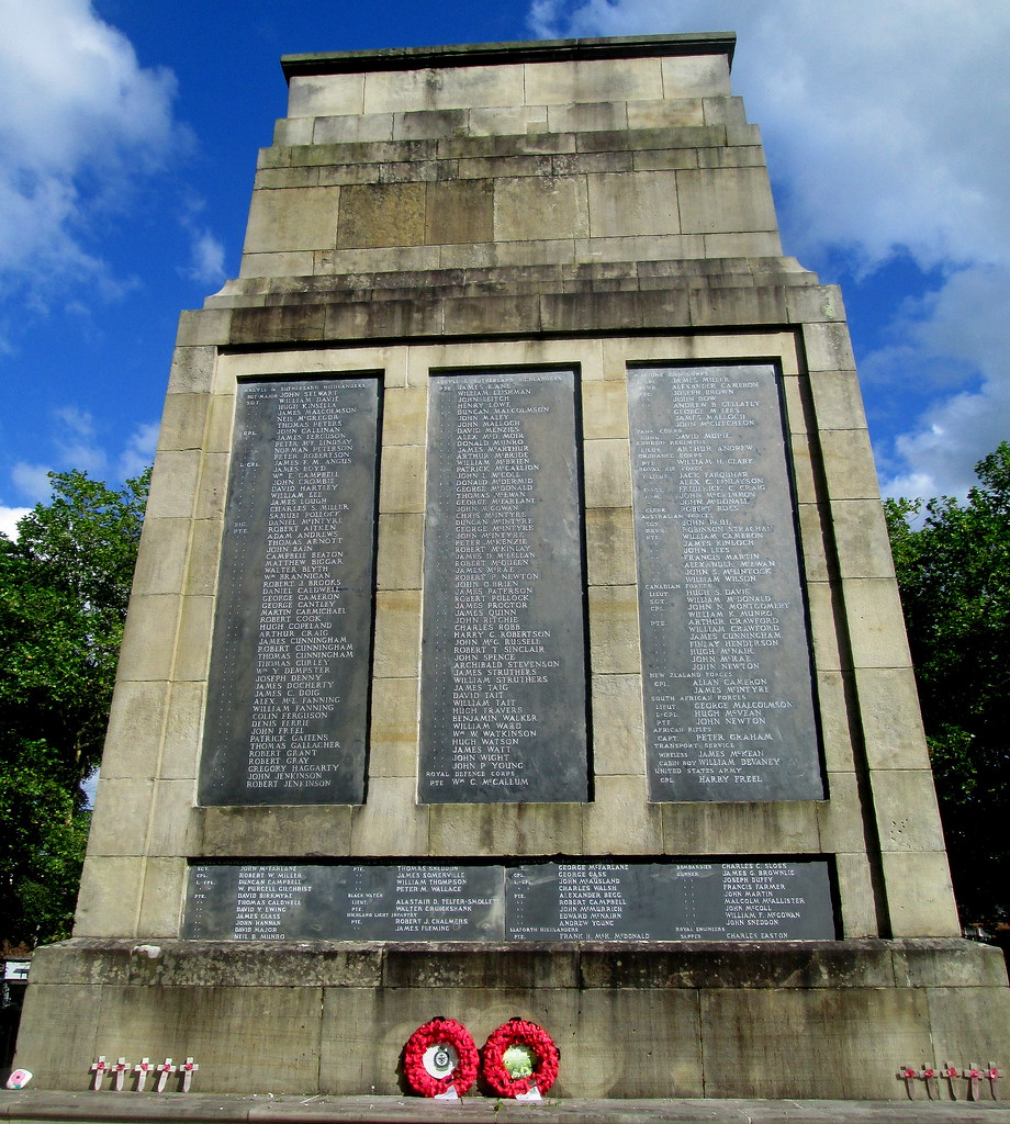 Names on Reverse of Bonhill War Memorial, Alexandria Flickr